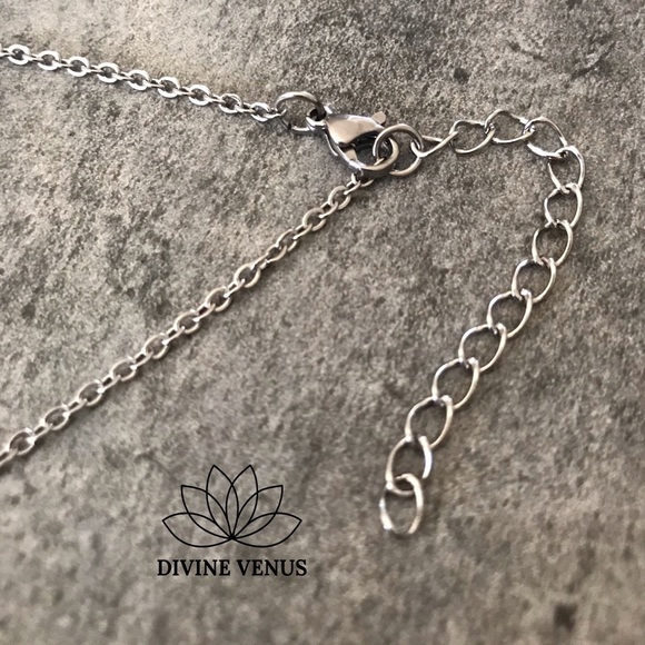 Black Tourmaline Stainless Steel Necklace - Picture 8 of 8